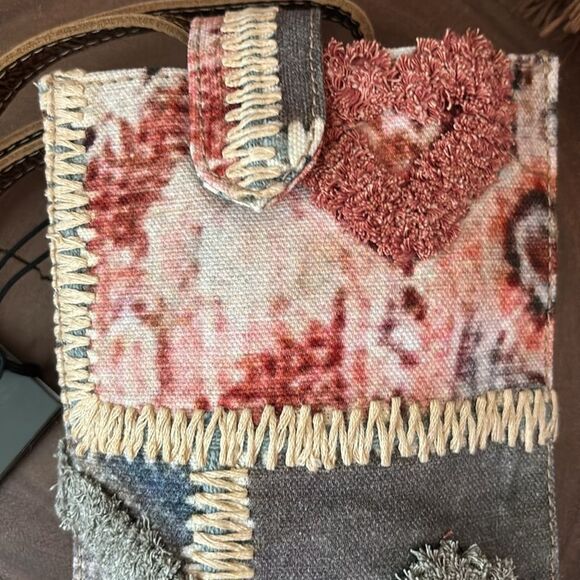 Myra Desert Sage Fringe Cell Phone Bag - Picture 4 of 10